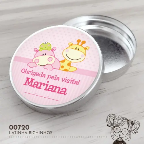 Latinha Adesivada Bichinhos - 00720