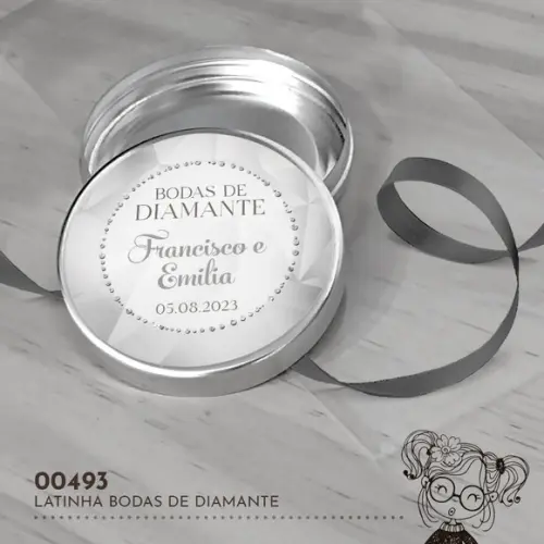 Latinha Adesivada Bodas de Diamante - 00493
