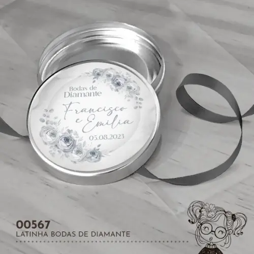 Latinha Adesivada Bodas de Diamante - 00567