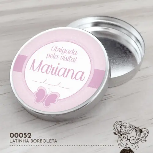 Latinha Adesivada Borboleta - 00052