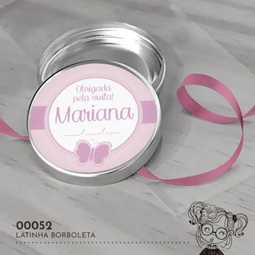 Latinha Adesivada Borboleta - 00052