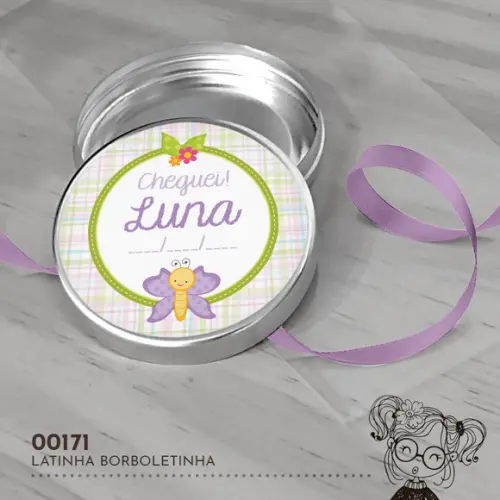 Latinha Adesivada Borboletinha - 00171
