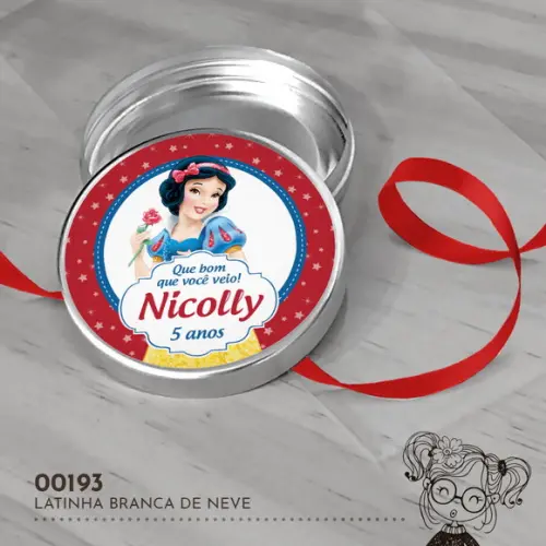 Latinha Adesivada Branca de Neve - 00193