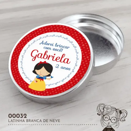 Latinha Adesivada Branca de Neve - 00032