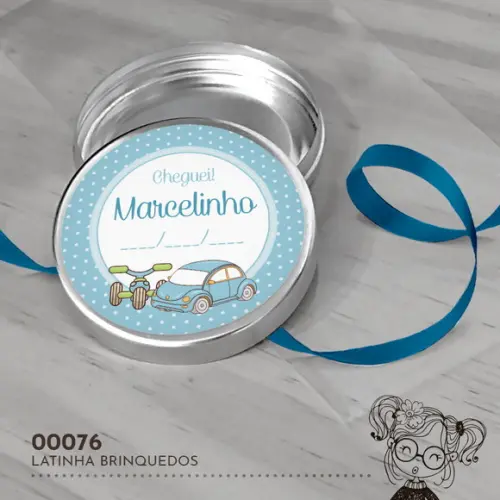 Latinha Adesivada Brinquedos - 00076