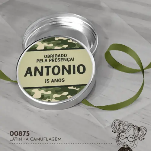 Latinha Adesivada Camuflagem - 00875