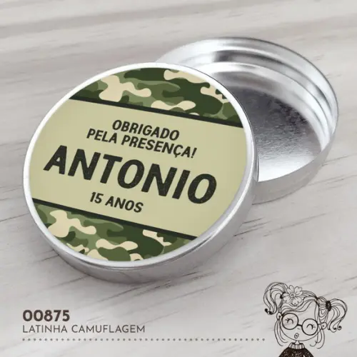 Latinha Adesivada Camuflagem - 00875
