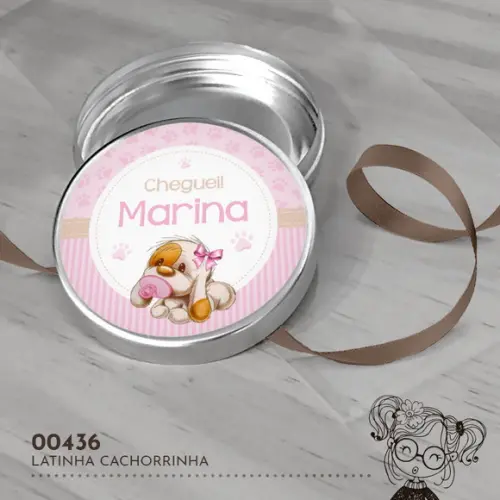 Latinha Adesivada Cachorrinha - 00436
