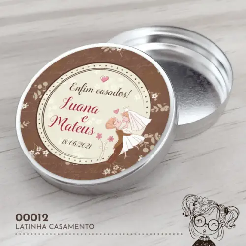 Latinha Adesivada Casamento - 00012
