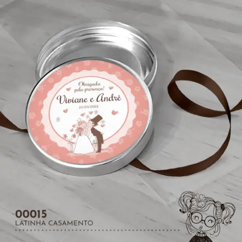 Latinha Adesivada Casamento - 00015