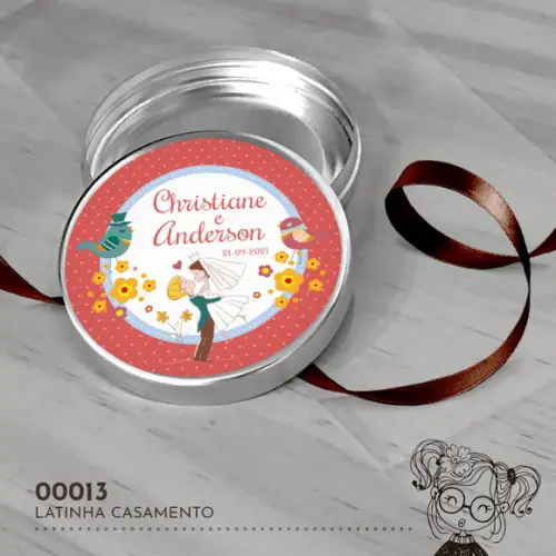 Latinha Adesivada Casamento - 00013