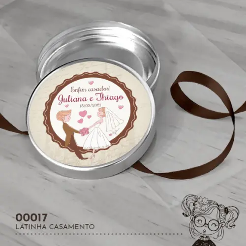 Latinha Adesivada Casamento - 00017