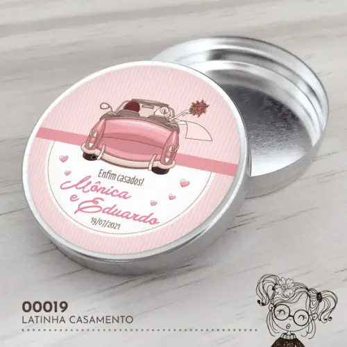 Latinha Adesivada Casamento - 00019