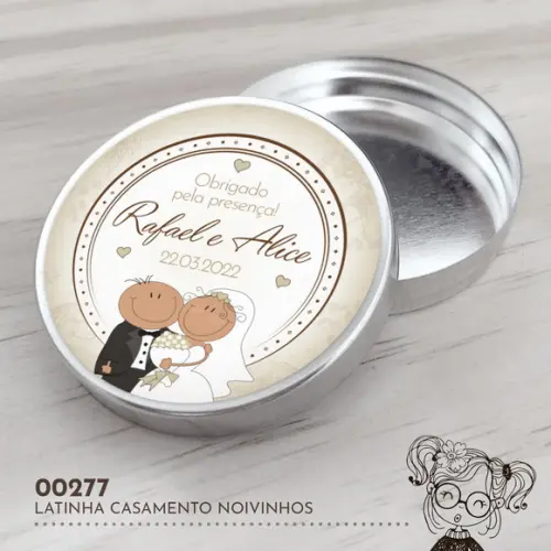 Latinha Adesivada Casamento - 00277