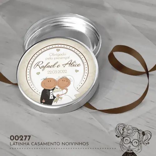 Latinha Adesivada Casamento - 00277