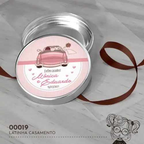 Latinha Adesivada Casamento - 00019