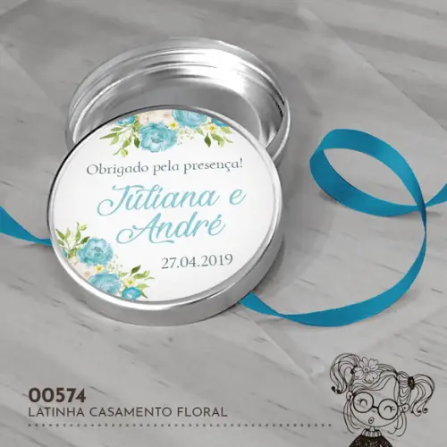 Latinha Adesivada Casamento - 00574