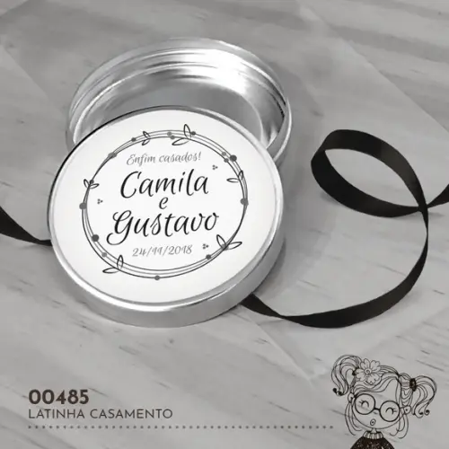 Latinha Adesivada Casamento - 00485