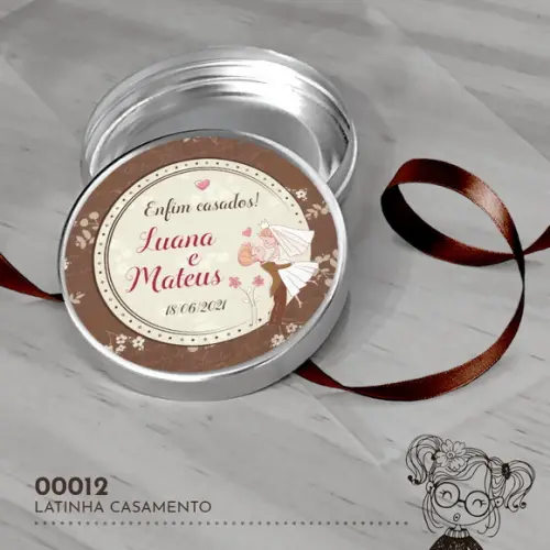Latinha Adesivada Casamento - 00012
