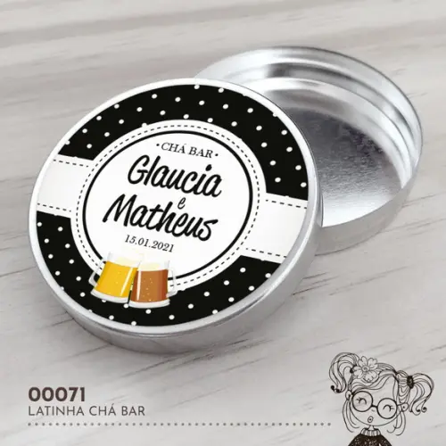 Latinha Adesivada Chá Bar - 00071