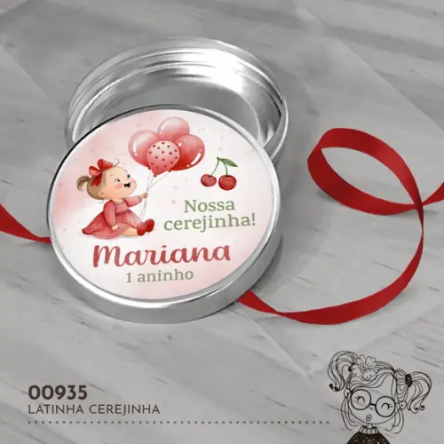 Latinha Adesivada Cerejinha - 00935