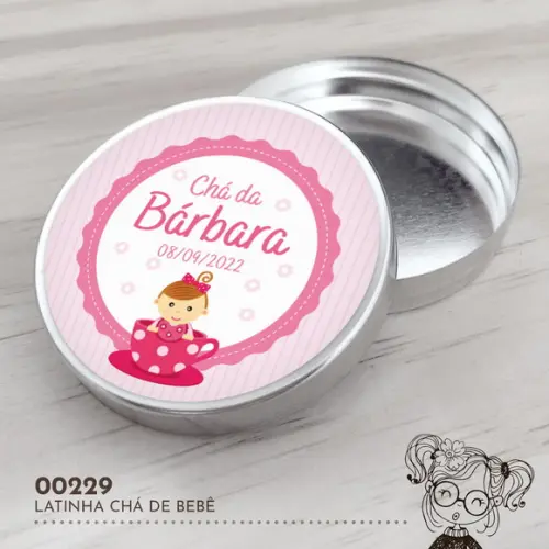 Latinha Adesivada Chá de Bebê - 00229