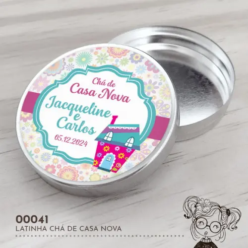 Latinha Adesivada Chá de Casa Nova - 00041