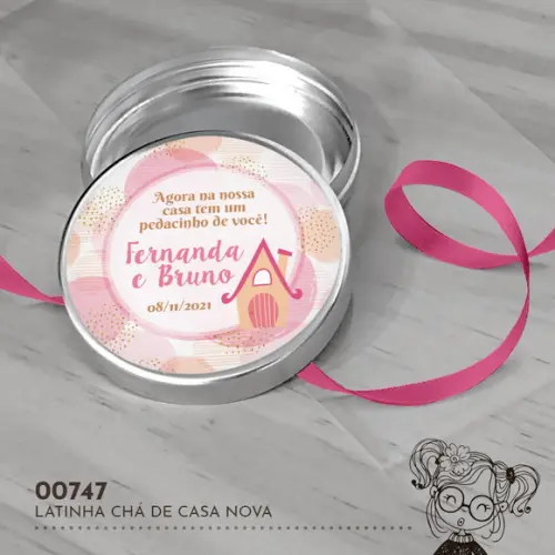 Latinha Adesivada Chá de Casa Nova - 00747