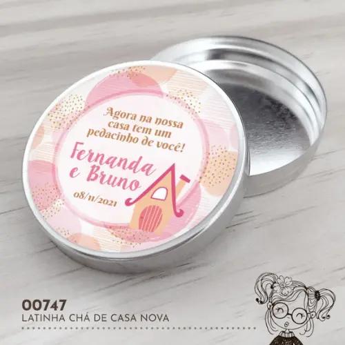 Latinha Adesivada Chá de Casa Nova - 00747