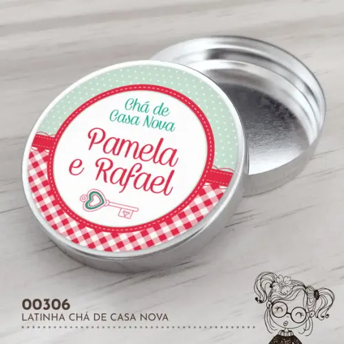 Latinha Adesivada Chá de Casa Nova - 00306