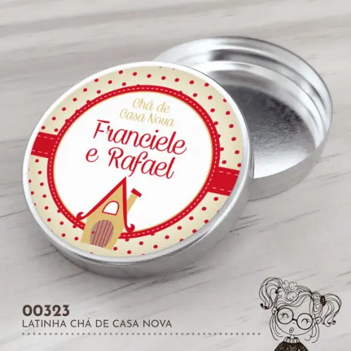 Latinha Adesivada Chá de Casa Nova - 00323