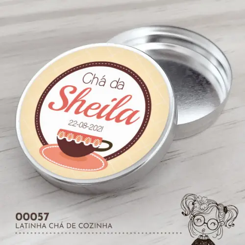 Latinha Adesivada Chá de Cozinha - 00057
