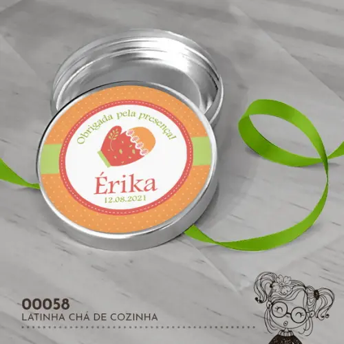 Latinha Adesivada Chá de Cozinha - 00058