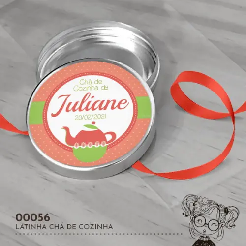Latinha Adesivada Chá de Cozinha - 00056