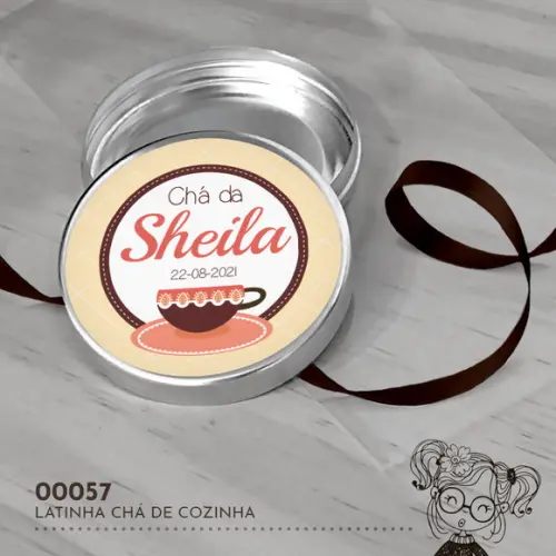 Latinha Adesivada Chá de Cozinha - 00057