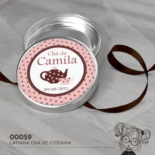 Latinha Adesivada Chá de Cozinha - 00059