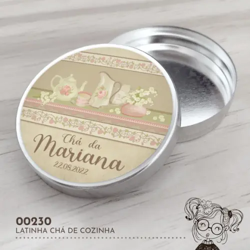 Latinha Adesivada Chá de Cozinha - 00230