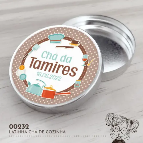 Latinha Adesivada Chá de Cozinha - 00232