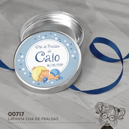 Latinha Adesivada Chá de Fraldas - 00717