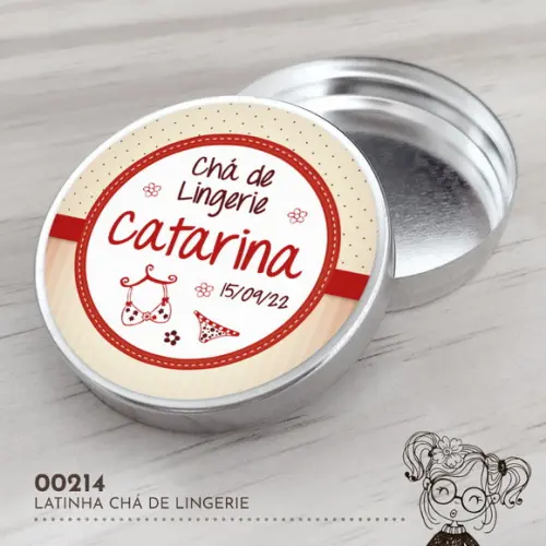 Latinha Adesivada Chá de Lingerie - 00214