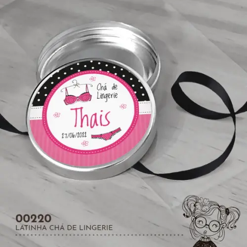 Latinha Adesivada Chá de Lingerie - 00220