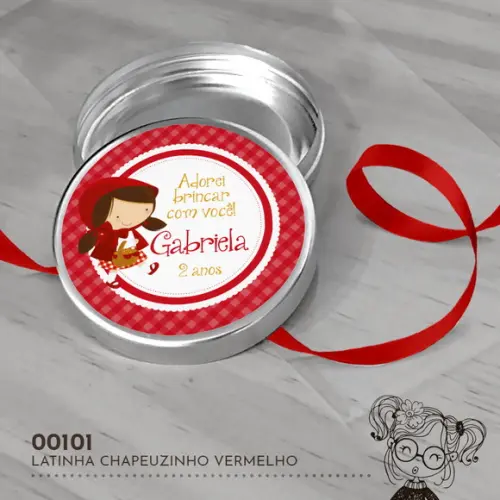 Latinha Adesivada Chapeuzinho Vermelho - 00101