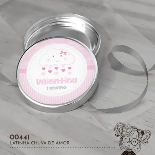 Latinha Adesivada Chuva de Amor - 00441