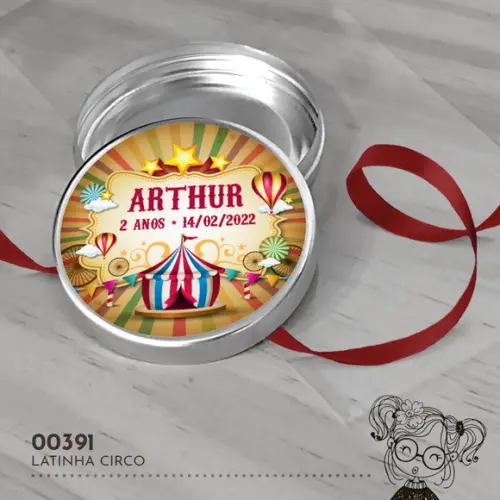 Latinha Adesivada Circo - 00391