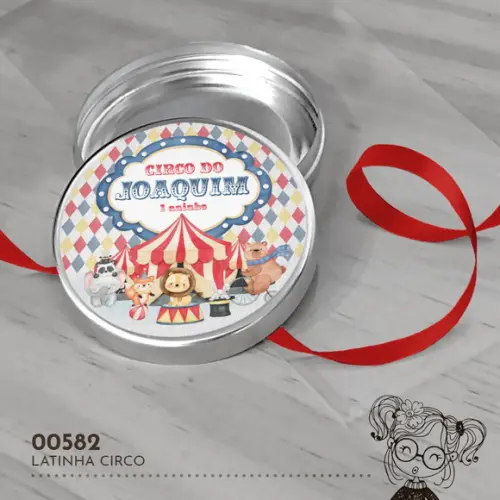 Latinha Adesivada Circo - 00582