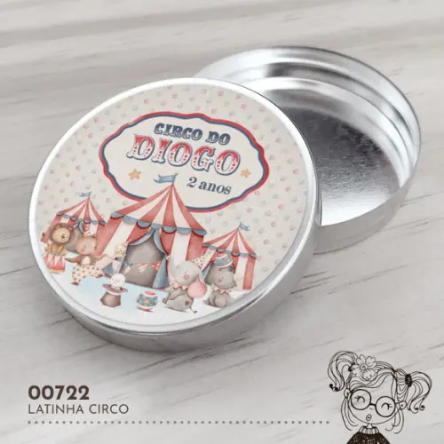 Latinha Adesivada Circo - 00722
