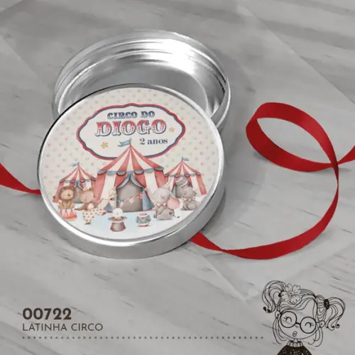 Latinha Adesivada Circo - 00722