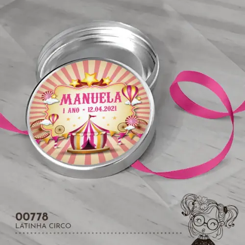 Latinha Adesivada Circo - 00778