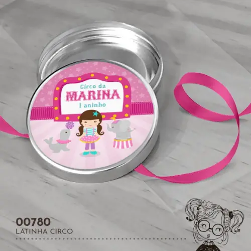 Latinha Adesivada Circo - 00780