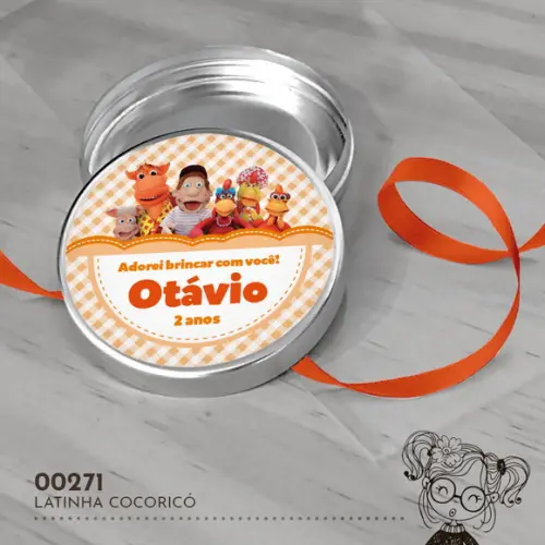 Latinha Adesivada Cocoricó - 00271